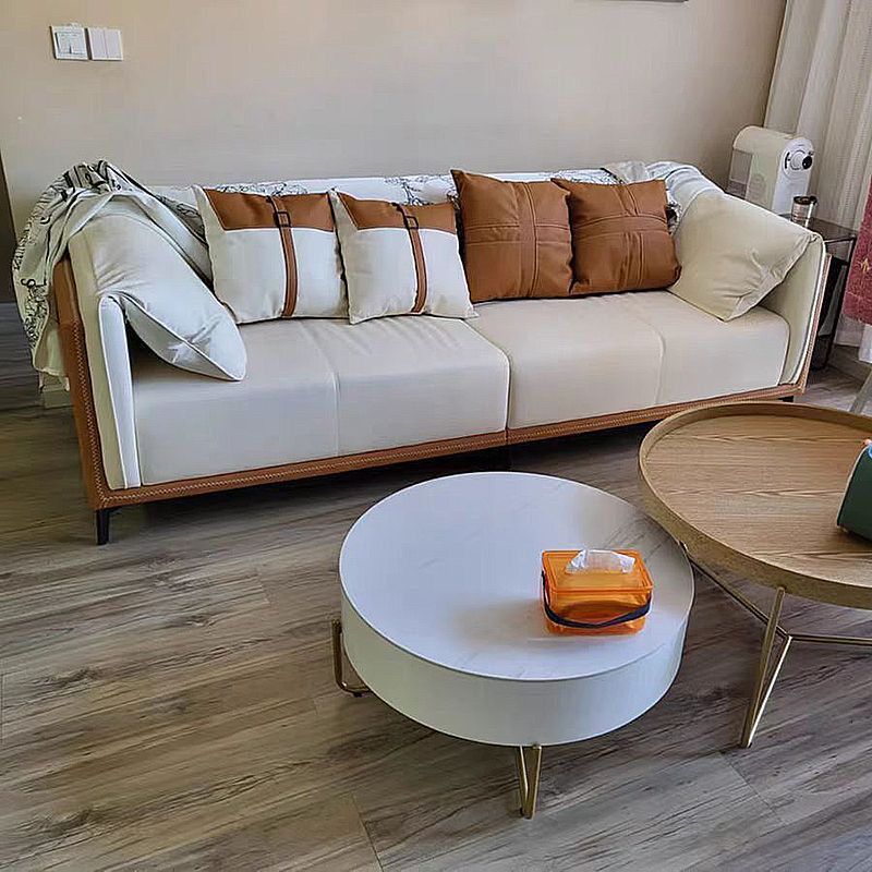 29.5" H Contemporary Faux Leather Pillow Top Arm Sofa for Living Room Clearhalo 'furn' 'furn_sofas' 'Furniture' 'Living Room Furniture' 'Sofa' 'sofas' 1200x1200_45e557da-7ab1-42c6-9c64-5fa9827eae0e