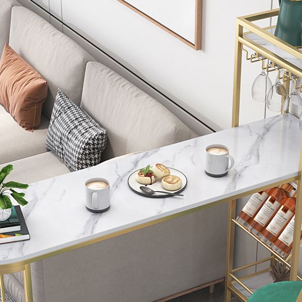 Double Pedestal Sintered Stone Dining Bar Table for Kitchen Dining Room Clearhalo 'Bar Furniture' 'Bar Tables' 'bar_tables' 'furn' 'furn_bar_tables' 'Furniture' 'Kitchen & Dining Furniture' 1200x1200_45e60d27-a888-40ca-8fda-f0c2dcf4f604