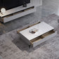 4 Legs Coffee Cocktail Table with 4 Storage Drawers Slate Top Rectangle Clearhalo 'Coffee & Accent Tables' 'Coffee Tables' 'coffee_tables' 'furn' 'furn_coffee_tables' 'Furniture' 'Living Room Furniture' 1200x1200_45e67359-76cf-405a-936d-794f2f19a8d7