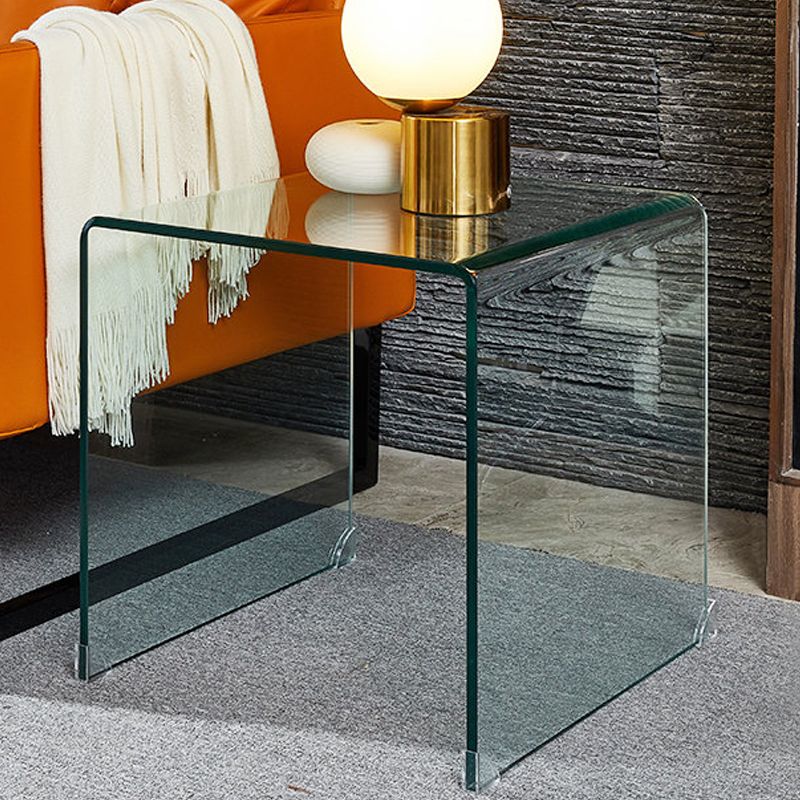 Contemporary Transparent Side Table Novelty Small Glass End Table for Home Clearhalo 'Coffee & Accent Tables' 'End & Side Tables' 'end_side_table' 'end_side_tables' 'furn' 'furn_end_side_tables' 'Furniture' 'furniture_end_side_table' 'Living Room Furniture' 1200x1200_45e6f441-4924-49d4-986f-ee2c401c2aea