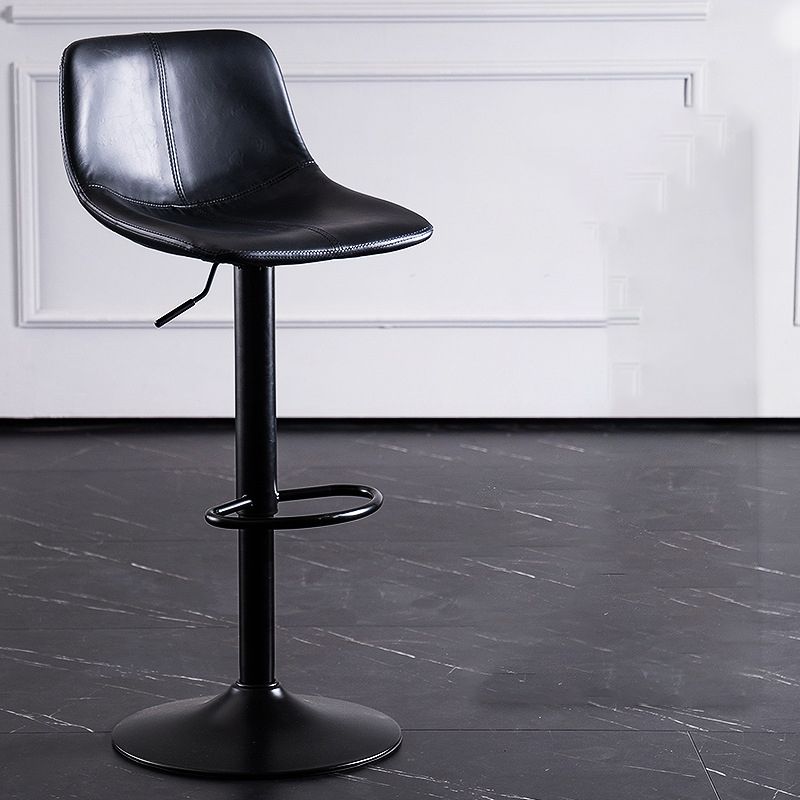 Home Modern Adjustable Height Stool Matte Finish Leather Barstool Clearhalo 'Bar Furniture' 'Bar Stools' 'bar_stools' 'furn' 'furn_bar_stools' 'Furniture' 'furniture_bar_stools' 'Kitchen & Dining Furniture' 1200x1200_45e7bc6f-5fcd-4990-b4b5-aaba56b097e1