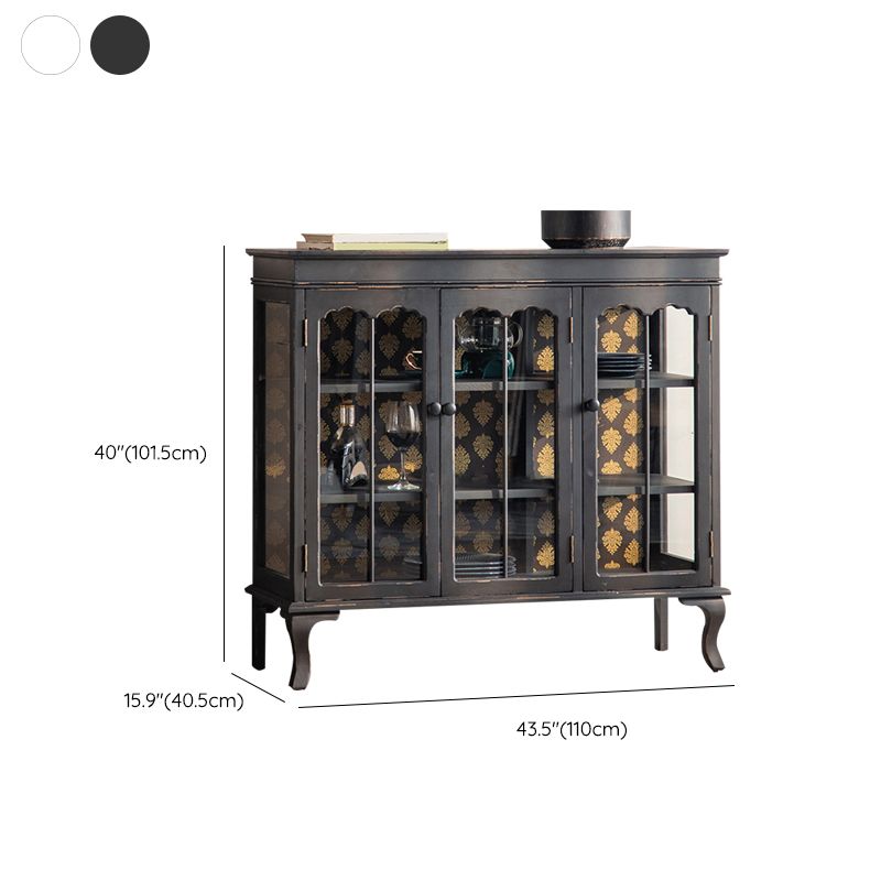 Traditional Curio Cabinet Solid Wood Glass Doors Display Stand Clearhalo 'Display & China Cabinets' 'display_china_cabinets' 'furn' 'furn_display_china_cabinets' 'Furniture' 'Kitchen & Dining Furniture' 1200x1200_45e8252c-74d1-499a-b4fb-e24b8552ec0c