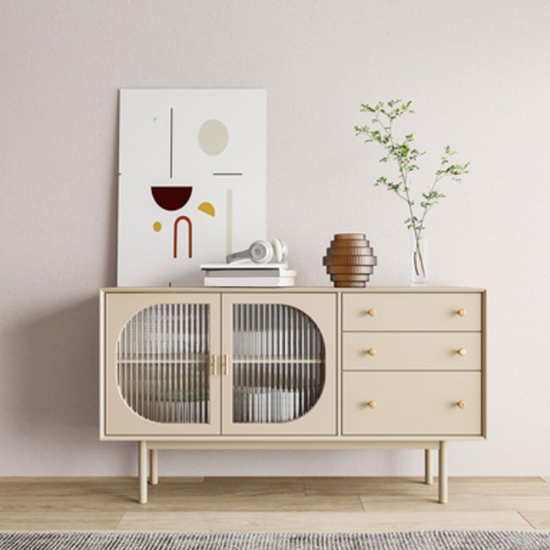 Moderno mobile in legno in legno porte in vetro armadio di stoccaggio con porte per soggiorno