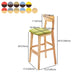 Nordic Style Wood Barstool 30-inch Legs Bar Stool with Velvet Upholstered Clearhalo 'Bar Furniture' 'Bar Stools' 'bar_stools' 'furn' 'furn_bar_stools' 'furniture_bar_stools' 'Kitchen & Dining Furniture' 'kitchen&dining_furn' 'kitchen' 'kitchen_furn' Furniture' 1200x1200_45e8e025-2bfe-4293-bd0a-91851a608587