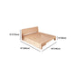 Scandinavian Solid Wood Panel Bed with Rectangular Headboard