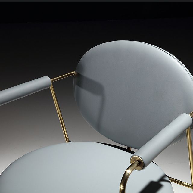 Contemporary Upholstered Dining Chairs Kitchen Dining Arm Chair in Grey