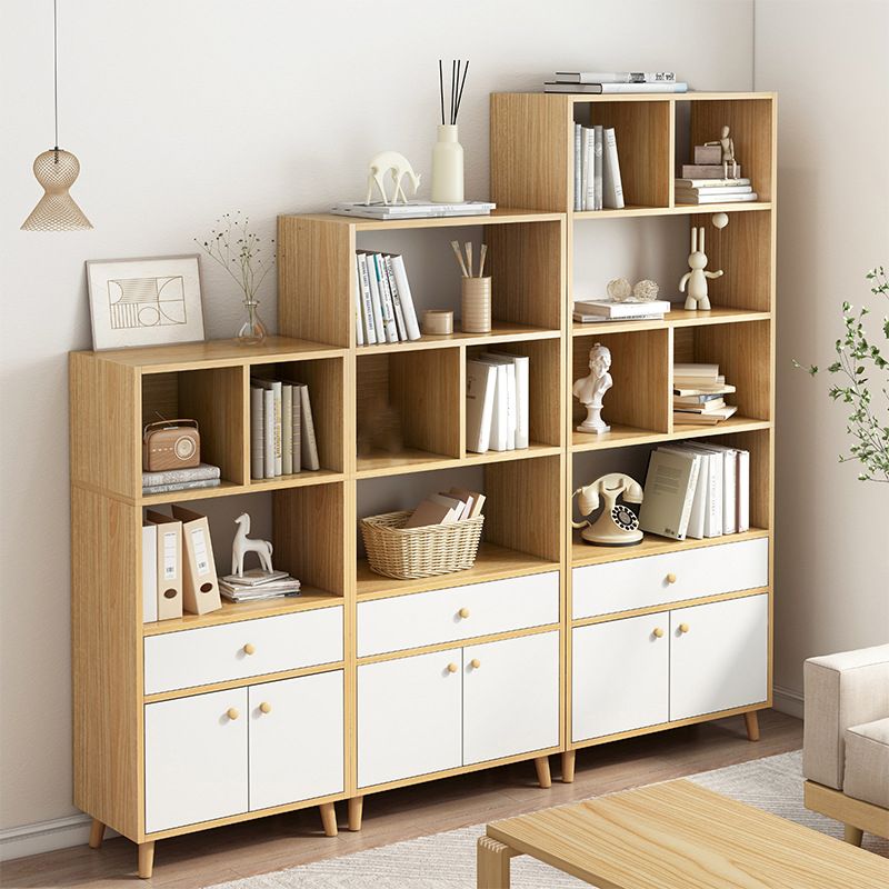 Bibliothèque en bois d'ingénierie Bibliothèque contemporaine standard avec tiroirs
