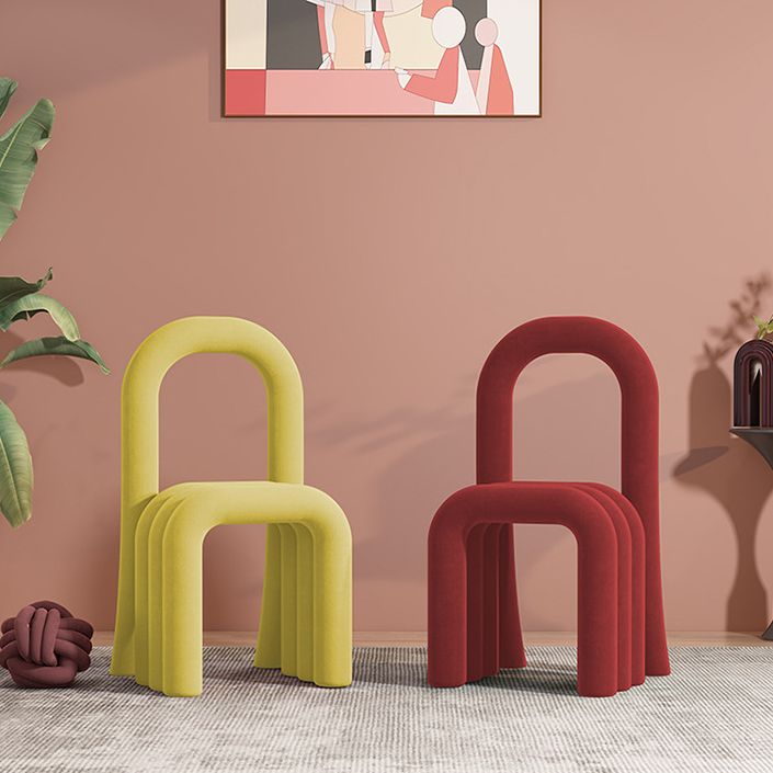 Contemporary Velvet Armless Dining Chairs Metal Dining Chair for Home Use Clearhalo 'Dining Chairs' 'Dining Tables & Seating' 'dining_chair' 'furn' 'furn_dining_chair' 'Furniture' 'Kitchen & Dining Furniture' 1200x1200_45ef305c-0c7b-4f93-8a3d-0fcd2304e088