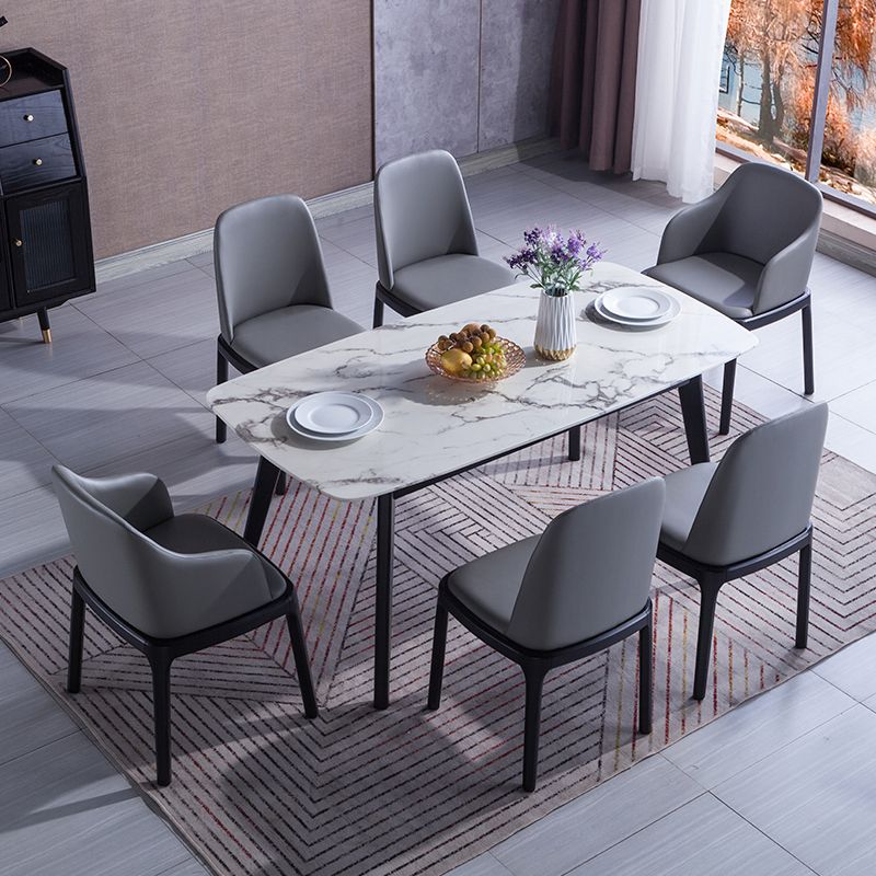 Industrial Ash Parsons Side Chair Matte Finish Leather Dining Chair (Set of 2) Clearhalo ' kitchen&dining_furn' 'Dining Chairs' 'Dining Tables & Seating' 'dining_chair' 'furn' 'furn_dining_chair' 'Furniture' 'furniture_dining_chair' 'Kitchen & Dining Furniture' 'kitchen' 1200x1200_45ef425c-81a9-4144-80f9-62c5ce0147b7