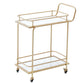 Open Storage Prep Table 27.2"L Modern Home Prep Table with Casters