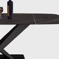 Contemporary Dining Set 1/4/5/7 Pcs Black Sintered Stone Dining Table and Armless Chairs