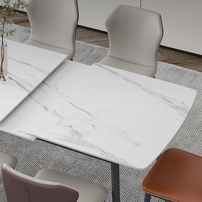 Modern 1/4/5/7 Pieces Scalable Dinette Set with Sintered Stone Top White Dining Table Set Clearhalo 'Dining Room Sets' 'Dining Tables & Seating' 'dining_room_set' 'furn' 'furn_dining_room_set' 'Furniture' 'furniture_dining_room_set' 'Kitchen & Dining Furniture' 1200x1200_45f2eb58-68bb-44f1-af1d-9b0169a5fea1