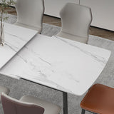 Modern 1/4/5/7 Pieces Scalable Dinette Set with Sintered Stone Top White Dining Table Set Clearhalo 'Dining Room Sets' 'Dining Tables & Seating' 'dining_room_set' 'furn' 'furn_dining_room_set' 'Furniture' 'furniture_dining_room_set' 'Kitchen & Dining Furniture' 1200x1200_45f2eb58-68bb-44f1-af1d-9b0169a5fea1