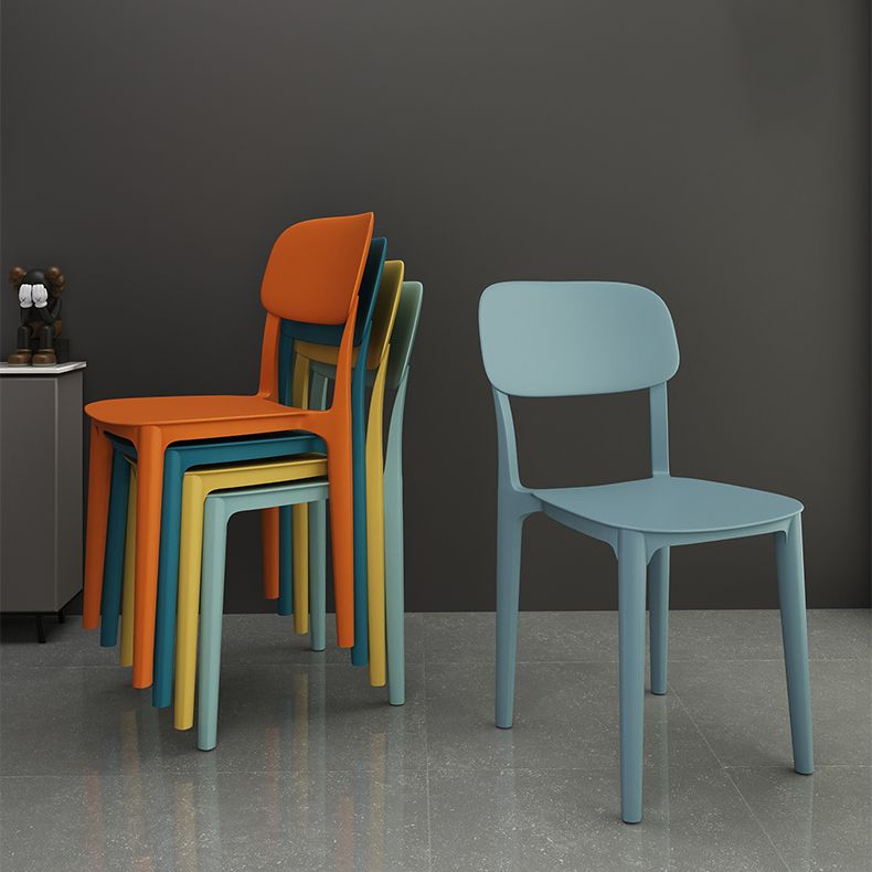 Nordic Backrest Stackable Acrylic Chair with Acrylic Legs for Dining Room Clearhalo 'Dining Chairs' 'Dining Tables & Seating' 'dining_chair' 'furn' 'furn_dining_chair' 'Furniture' 'Kitchen & Dining Furniture' 1200x1200_45f4367c-fd73-4810-afc7-1f6dd37802f6
