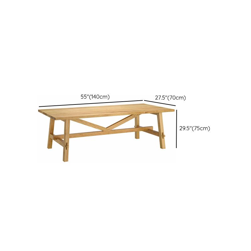 Mesa de comedor rectangular con caballete, mesa de madera moderna para comedor y cocina