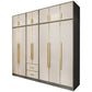 Contemporary Wardrobe Closet with Shelves Engineered Wood Wardrobe Armoire