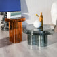 Contemporary Round Glass Coffee Table Pedestal Cocktail Table Clearhalo 'Coffee & Accent Tables' 'Coffee Tables' 'coffee_tables' 'furn' 'furn_coffee_tables' 'Furniture' 'Living Room Furniture' 1200x1200_45f543d6-4fb0-4018-9250-cca2fb376a67