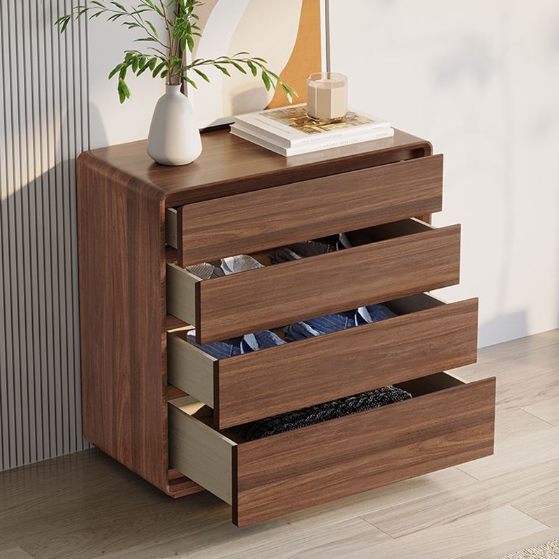 Gabinete rectangular moderno gabinete lateral de madera marrón con cajón