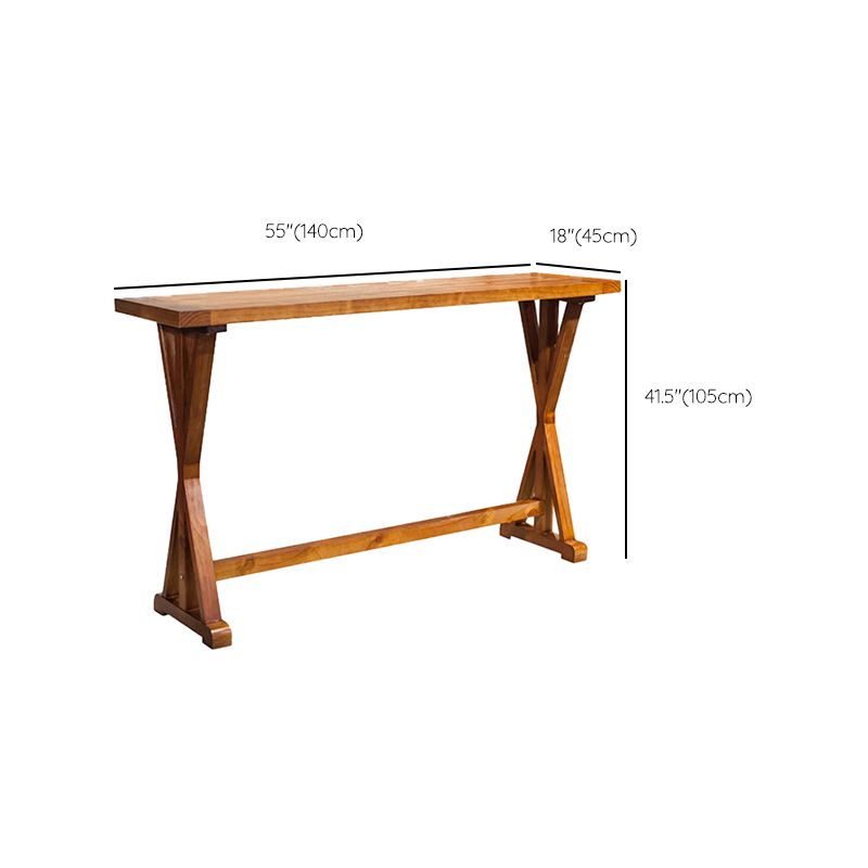 Modern Style Bistro Bar Table Rectangle Solid Wood Bar Table for Dining Room Clearhalo 'Bar Furniture' 'Bar Tables' 'bar_tables' 'furn' 'furn_bar_tables' 'Furniture' 'Kitchen & Dining Furniture' 1200x1200_45f58fab-9e65-40d8-b37d-3d852c8bf7d3