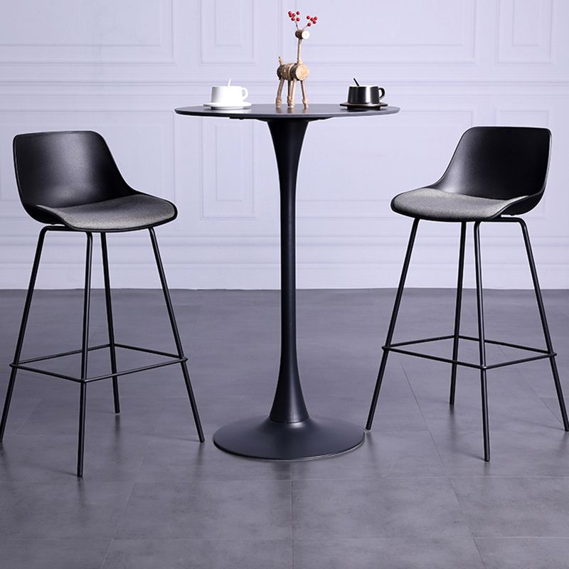 Industrial White Upholstered Barstool Black Indoor Tall Stool with Bucket Seat Clearhalo 'Bar Furniture' 'Bar Stools' 'bar_stools' 'furn' 'furn_bar_stools' 'furniture_bar_stools' 'Kitchen & Dining Furniture' 'kitchen&dining_furn' 'kitchen' 'kitchen_furn' Furniture' 1200x1200_45f936ef-c03b-45dc-9c59-f216b7dfa115