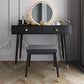 Modern Solid Wood Vanity Dressing Table with Mirror and Stool Clearhalo 'Bedroom Furniture' 'furn' 'furn_makeup_vanities' 'Furniture' 'Makeup Vanities' 'makeup_vanities' 1200x1200_45f96dfe-a88c-4ee8-8337-fe840ddba648