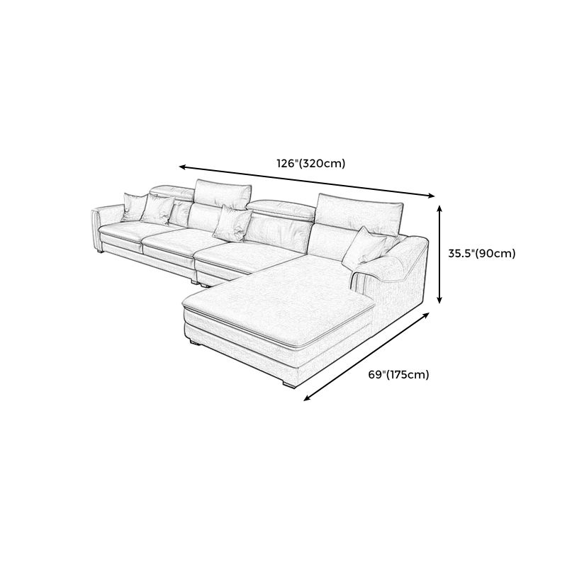 35.43"H Modern Cushion Back Sectional Faux Leather Square Arm Sofa and Chaise Clearhalo 'furn' 'furn_sectionals' 'Furniture' 'furniture_sectionals' 'Living Room Furniture' 'Sectionals' 1200x1200_45f9a3bf-1f08-4521-b272-b6230c4d0832