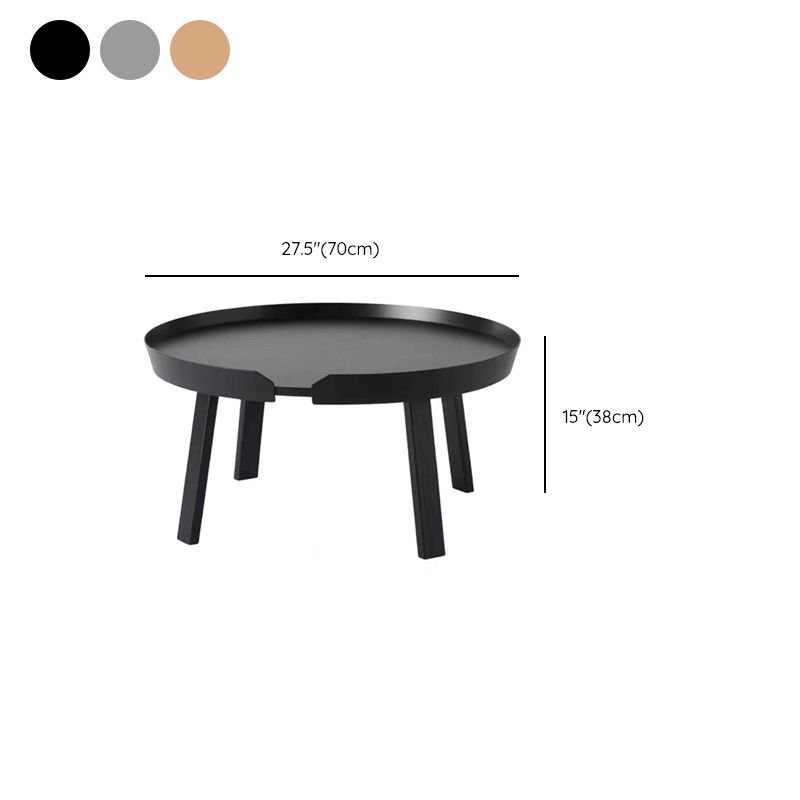 Solid Wood Tray Top End Table 3/4 Legs 2 Pieces Side Table Set