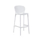 Taburete de plástico con respaldo bajo industrial, taburetes de altura para cocina