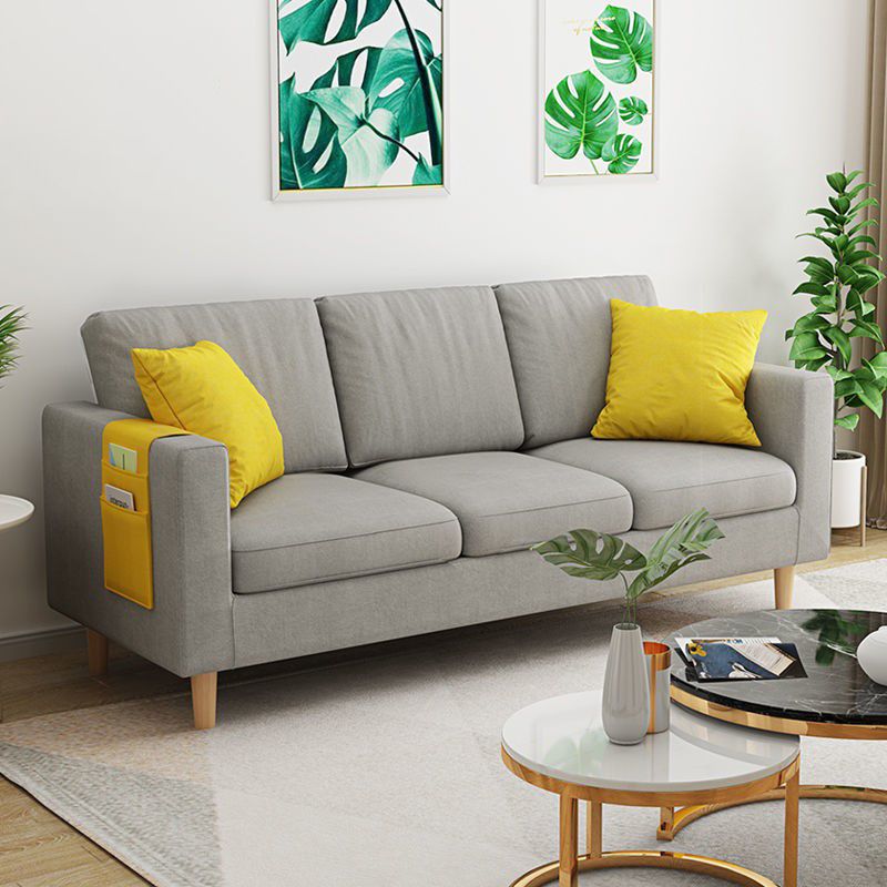 Sofá de almacenamiento contemporáneo con 3 almohadas para tres personas