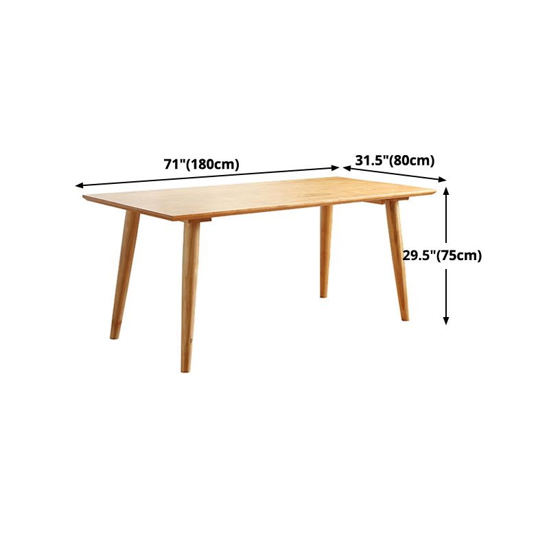 Solid Wood Dining Table Modern Brown Dining Table with 4 Legs Clearhalo 'Dining Tables & Seating' 'Dining Tables' 'dining_table' 'furn' 'furn_dining_table' 'Furniture' 'furniture_dining_table' 'Kitchen & Dining Furniture' 1200x1200_45fb48b5-fe98-4fa1-8793-f13580aff3b7