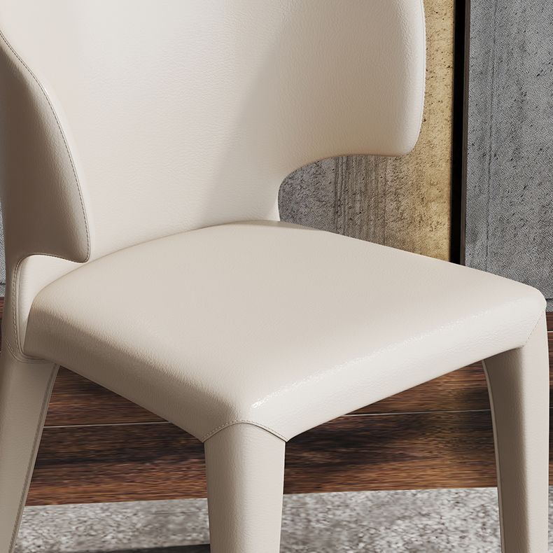 Faux Leather Contemporary Dining Room Chair Matte Finish Wingback Side Dining Chair Clearhalo ' kitchen&dining_furn' 'Dining Chairs' 'Dining Tables & Seating' 'dining_chair' 'furn' 'furn_dining_chair' 'Furniture' 'furniture_dining_chair' 'Kitchen & Dining Furniture' 'kitchen' 1200x1200_45fc7271-b6ed-46dc-8e36-aac5521451bf