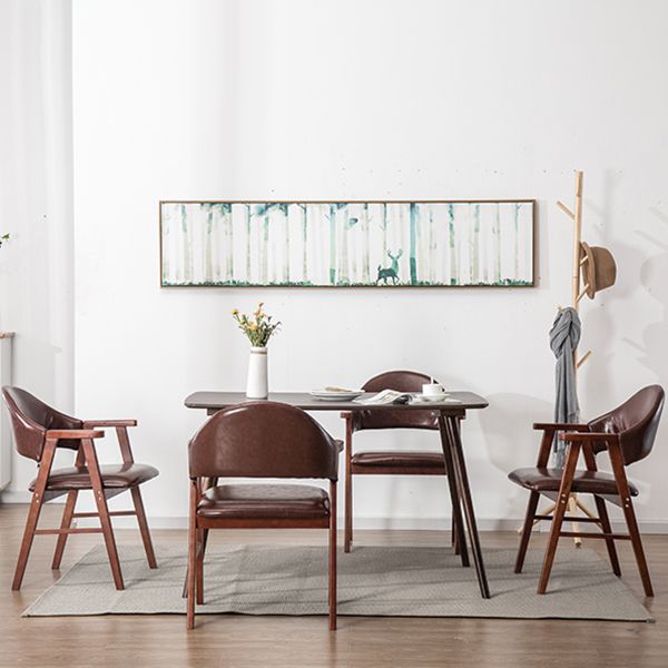 Wood Modern Style Indoor Chair of 20'' Wide Open Back Dining Side Chairs Clearhalo ' kitchen&dining_furn' 'Dining Chairs' 'Dining Tables & Seating' 'dining_chair' 'furn' 'furn_dining_chair' 'Furniture' 'furniture_dining_chair' 'Kitchen & Dining Furniture' 'kitchen' 1200x1200_45fd2c60-0d3a-4912-a213-0ce3f888625b