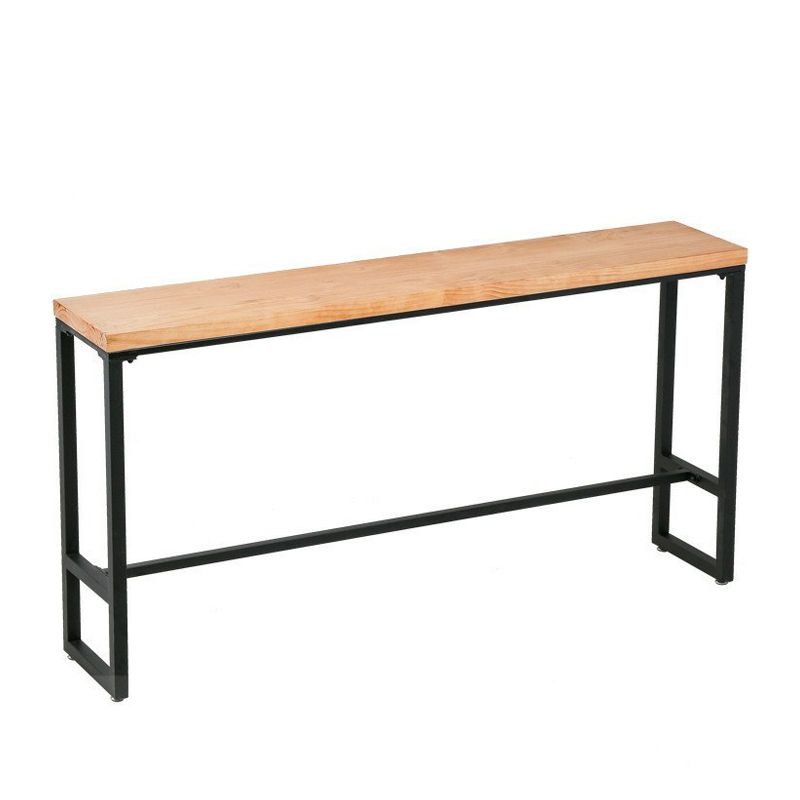 1/5 pièces Table de pub rectangulaire industrielle ensemble de comptoirs en bois avec tabourets sans bras