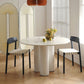 Contemporary Round Dinette Table Sintered Stone and Solid Wood Top Table Clearhalo 'Dining Tables & Seating' 'Dining Tables' 'dining_table' 'furn' 'furn_dining_table' 'Furniture' 'Kitchen & Dining Furniture' 1200x1200_46001d08-174a-446c-b47d-0a98168dda0b