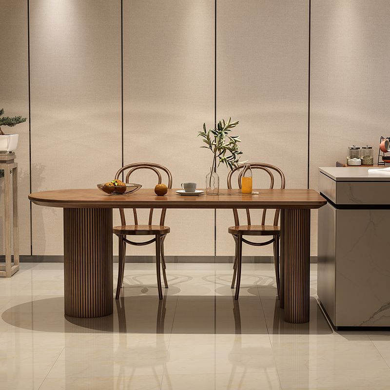 Free Form Solid Wood Dining Table Contemporary Dining Table for Dining Room Clearhalo 'Dining Tables & Seating' 'Dining Tables' 'dining_table' 'furn' 'furn_dining_table' 'Furniture' 'Kitchen & Dining Furniture' 1200x1200_46013a75-164a-4d46-a2a8-07098b3de776