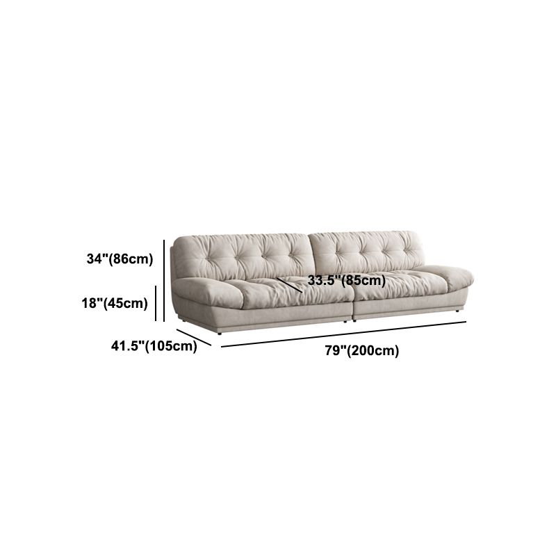Faux Leather/ Suede Contemporary Tufted Split-Back Settee Sofa Clearhalo 'furn' 'furn_sofas' 'Furniture' 'Living Room Furniture' 'Sofa' 'sofas' 1200x1200_4601b3c8-f095-4e52-974d-cf45fc9ad523