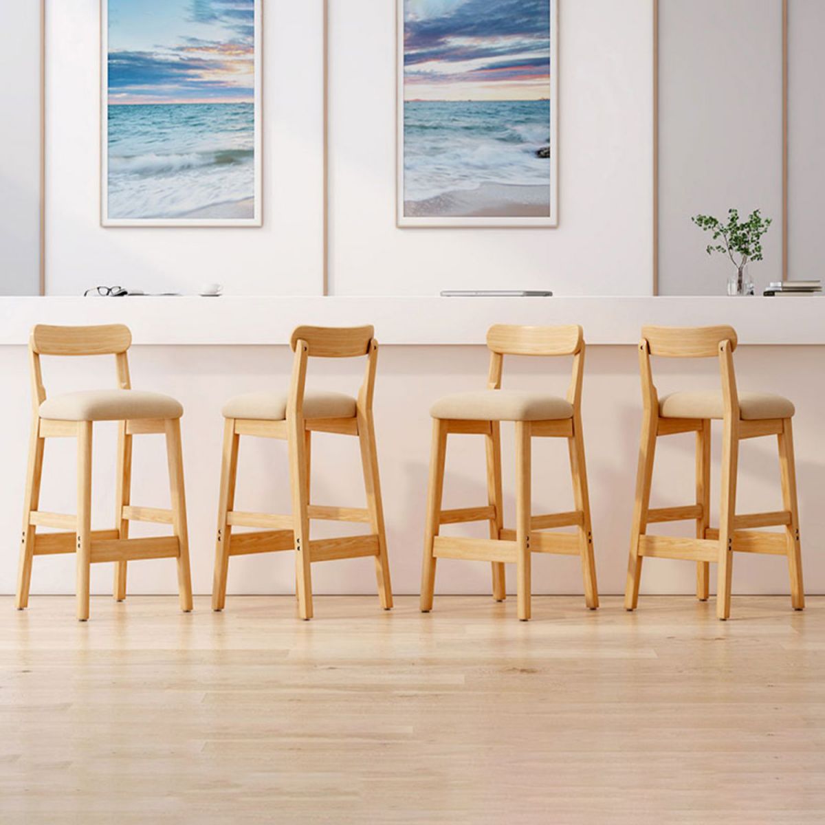 Solid Wood Bar Stool Backrest Upholstered Bar Stools for Dining Room Clearhalo 'Bar Furniture' 'Bar Stools' 'bar_stools' 'furn' 'furn_bar_stools' 'Furniture' 'Kitchen & Dining Furniture' 1200x1200_4601fdbd-1afd-43b9-8c0b-fe34efa4c560