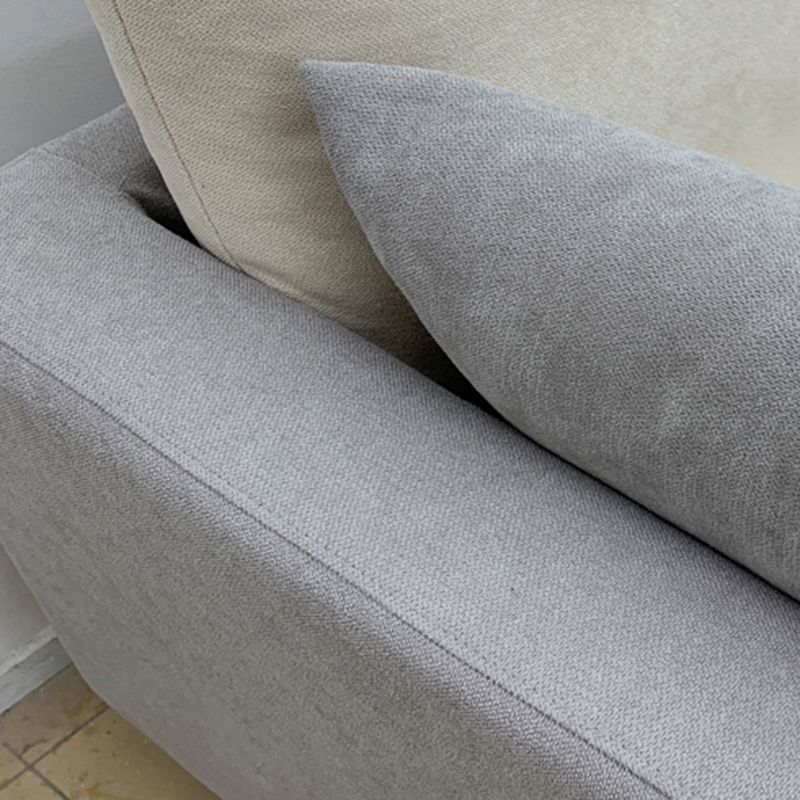 Contemporary Fabric Stationary Square Arm Loveseat with Loose Back Clearhalo 'furn' 'furn_sofas' 'Furniture' 'furniture_sofas' 'kitchen' 'kitchen_sofas' 'Living Room Furniture' 'Sofa' 'sofas' 1200x1200_46021f7c-f351-44ac-b194-0e0ea95cd348