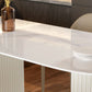 Sintered Stone White Dining Table Simplicity Double Pedestal Table for Dining Room Clearhalo ' dining_table' 'Dining Tables & Seating' 'Dining Tables' 'Furniture' 'furniture_dining_table' 'Kitchen & Dining Furniture' 'kitchen&dining_furn' 'kitchen' 'kitchen_dining_table' 1200x1200_46028213-59bb-421c-b7a0-df3d147c2710