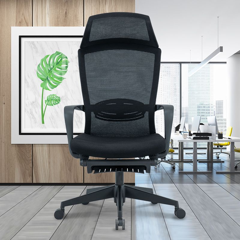 Modern High Back Desk Chair Swivel Mesh Chair with Fixed Arms Clearhalo 'furn' 'furn_office_chair' 'Furniture' 'Office Chairs' 'Office Furniture' 'office_chair' 1200x1200_4602893f-906f-4ccb-b54a-978dd7cb504a