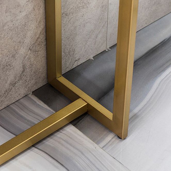 Tavolo da cosco del cavalletto di ferro con tavolo dell'accento superiore in marmo per Hall