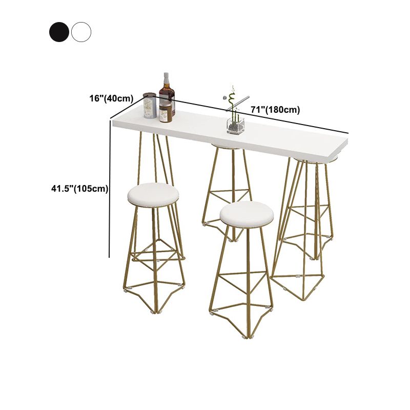 Glam Style Bar Table Rectangle Solid Wood Bar Dining Table for Living Room Clearhalo 'Bar Furniture' 'Bar Tables' 'bar_tables' 'furn' 'furn_bar_tables' 'Furniture' 'Kitchen & Dining Furniture' 1200x1200_4603014b-e2a8-4dca-82a4-a7526b997aa7