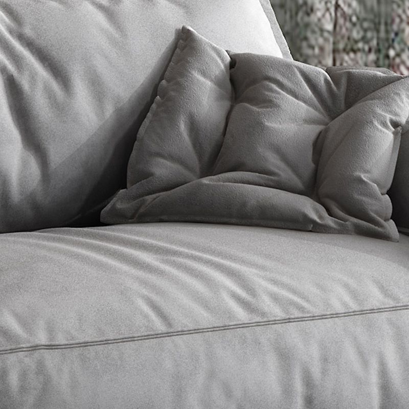 2/3/4人のための灰色の現代標準スクエアアームソファソファ