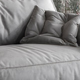 2/3/4人のための灰色の現代標準スクエアアームソファソファ