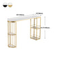 Glam Iron Bar Dining Table White Faux Marble Top Indoor Bistro Table with 2-Shelf Clearhalo 'Bar Furniture' 'Bar Tables' 'bar_tables' 'furn' 'furn_bar_tables' 'Furniture' 'furniture_bar_tables' 'Kitchen & Dining Furniture' 1200x1200_46047fff-7b4c-47f4-bf7e-7923976667e9