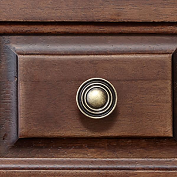 Commode de rangement de chambre à coucher brun traditionnel avec tiroirs