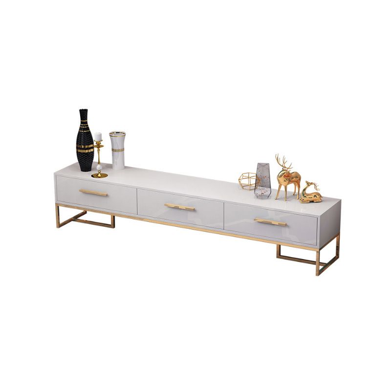 Glam TV Media Stand Glass Enclosed Storage TV Stand Console with Drawers Clearhalo 'furn' 'furn_tv_stands_entertainment_centers' 'Furniture' 'Living Room Furniture' 'TV Stands & Entertainment Centers' 'TV Stands & Media Storage Furniture' 'tv_stands_entertainment_centers' 1200x1200_4605b1eb-6c83-4fab-8697-ed63d8538d58