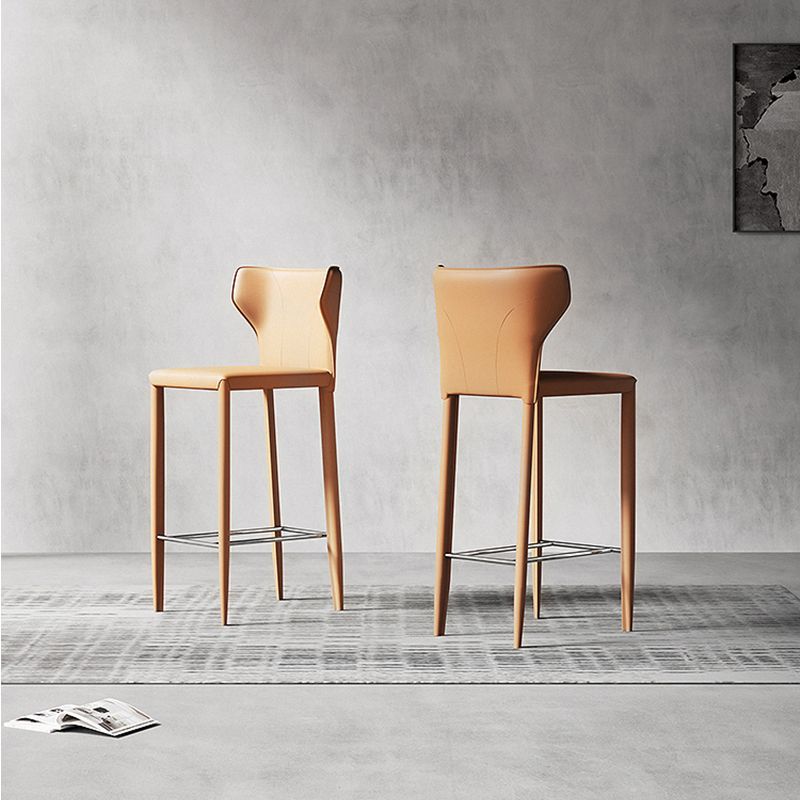 Chaise de comptoir en cuir en faux en cuir intérieur