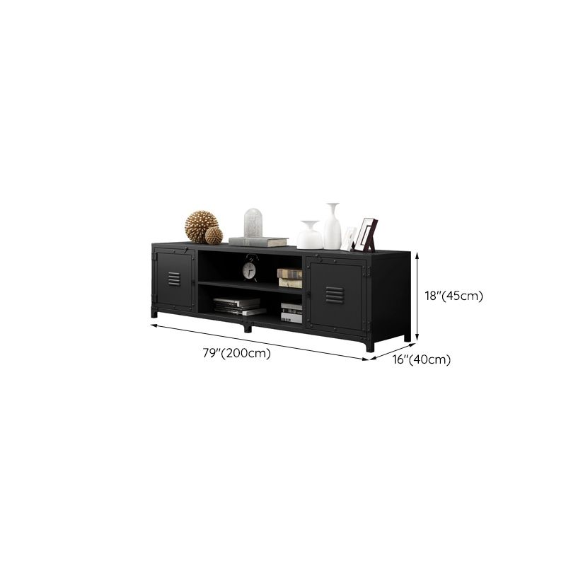 Industrial Iron TV Console Open Storage TV Media Stand for Living Room Clearhalo 'furn' 'furn_tv_stands_entertainment_centers' 'Furniture' 'Living Room Furniture' 'TV Stands & Entertainment Centers' 'TV Stands & Media Storage Furniture' 'tv_stands_entertainment_centers' 1200x1200_460718f6-3242-46a7-8c9d-ae38e7afd4a4