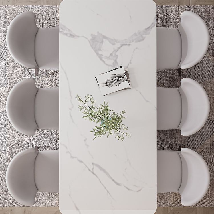 Modern Style Rectangle Sintered Stone Dining Table Set 1/4/5/7 Pieces Dining Set Clearhalo 'Dining Room Sets' 'Dining Tables & Seating' 'dining_room_set' 'furn' 'furn_dining_room_set' 'Furniture' 'furniture_dining_room_set' 'Kitchen & Dining Furniture' 1200x1200_460870f5-cd14-481c-bc1c-f2f5fe7a01d4